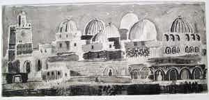 Herman Berserik - Ets Orientaals stadsgezicht kleine oplage verkocht voor € 55!