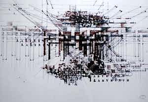 Gerti Bierenbroodspot - Litho: Labyrinth - 1975 verkocht voor € 75!