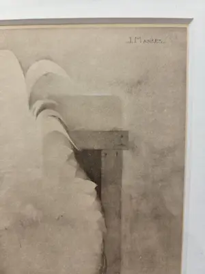 Jan Mankes - Zilverwynandotte. Haan. Ingelijst. kopen? Bied vanaf 129!