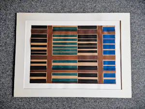 Adine Engelman - 1962 - geometrisch abstract - Sjabloondruk (laagjes waterverf) - gesigneerd kopen? Bied vanaf 43!