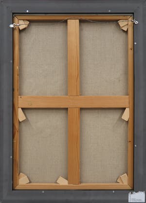 Ger Lataster - Impasto en spuitbus op doek getiteld Lenzenslijper - Ingelijst kopen? Bied vanaf 1500!