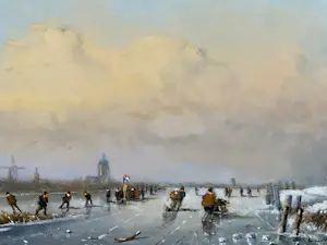L. van Vugt - IJspret in de polder. kopen? Bied vanaf 200!
