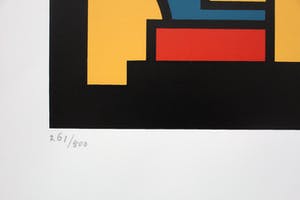 Dirk Koning - litho: geometrische compositie kopen? Bied vanaf 135!