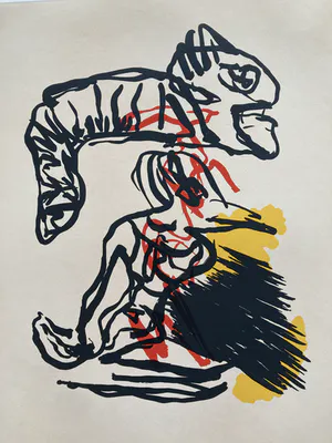 Karel Appel - "Los Pajaros" kopen? Bied vanaf 550!