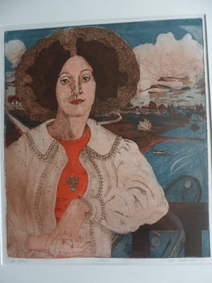 Cees Landsaat - Kleurets en aquatint, "De Brug" . kopen? Bied vanaf 30!