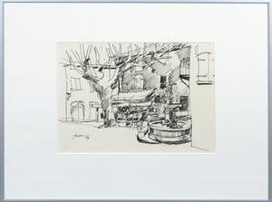 Piet Snoeren - Pentekening, Plein kopen? Bied vanaf 1!