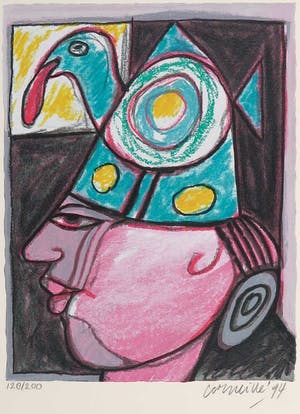 Corneille - Zeefdruk, Clown aux grosses joues kopen? Bied vanaf 80!