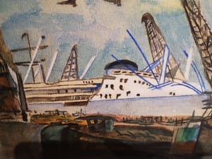 Niet of onleesbaar gesigneerd - Havenzicht Rotterdam kopen? Bied vanaf 10!