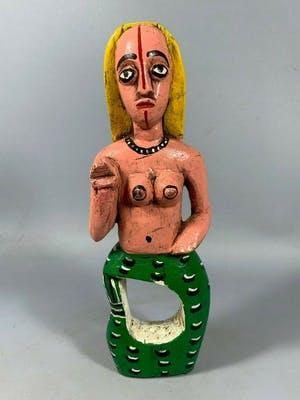 Benin - 200927 - Old Fon mami wata Statue from Benin - Nigeria kopen? Bied vanaf 65!