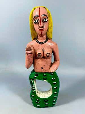 Benin - 200927 - Old Fon mami wata Statue from Benin - Nigeria verkocht voor € 65!