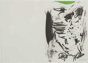 Asger Jorn - Litho en aquarel, Zonder titel - Ingelijst kopen? Bied vanaf 300!