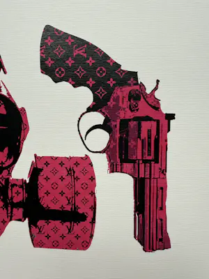 Death NYC - handgesigneerde zeefdruk | 'Louis Vuitton Spray/Mask/Gun' | 2015 kopen? Bied vanaf 60!