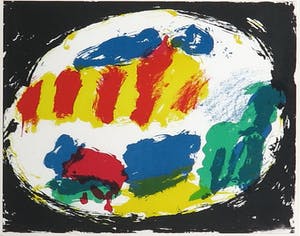 Eugene Brands - Litho, Zomertafereel (met zonnescherm) - Ingelijst kopen? Bied vanaf 150!