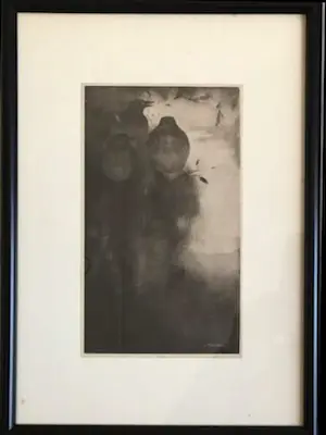 Jan Mankes - Originele Heliogravure Lijsters in Avondschemering 1923 kopen? Bied vanaf 1!