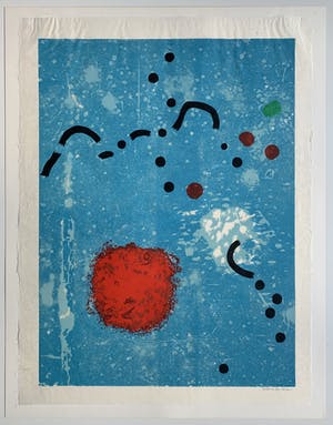 Jef Diederen - Kleurenhoutsnede op rijstpapier | zonder titel | 1987 kopen? Bied vanaf 100!