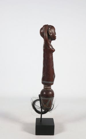 Afrikaans - Hout, metaal en haar, Staf met metalen beslag kopen? Bied vanaf 1!