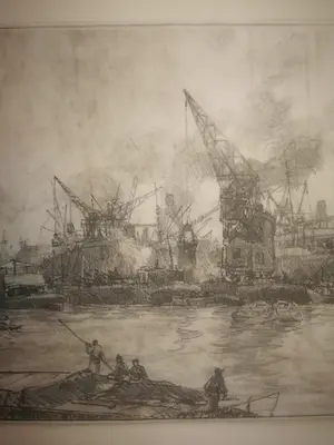 Johan Hendrik van Mastenbroek - Bedrijvigheid in haven Rotterdam. kopen? Bied vanaf 59!