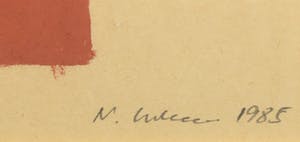 Nikolaus Urban - Conté op papier, Zonder titel - Ingelijst kopen? Bied vanaf 80!
