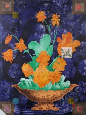 Harald Vlugt - Litho en collage, Human Jungle II - Ingelijst (Groot) kopen? Bied vanaf 40!