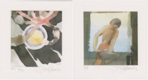 Nils Burwitz - Twee handgesigneerde zeefdrukken: Man, Abstract kopen? Bied vanaf 25!