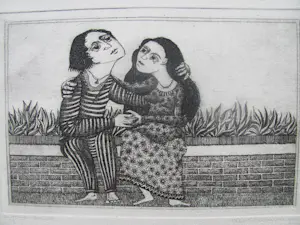 Hans van Draanen - Liefdespaar op een muurtje kopen? Bied vanaf 50!