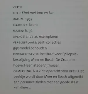 Pieter d' Hont - Kind met lam en kat kopen? Bied vanaf 1500!