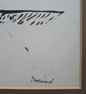 Frans Hollaardt - Rangeerterrein in Delft, tekening/aquarel (netjes ingelijst) kopen? Bied vanaf 1!