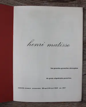 Henri Matisse - catalogus: Stedelijk Museum Amsterdam - 1960 kopen? Bied vanaf 100!
