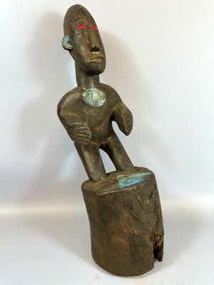 Fang - Old African statue from the Fang - Gabon. verkocht voor € 45!