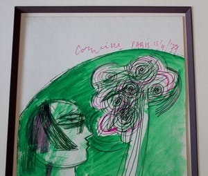 Corneille - ingelijste aquarel - 1977 (nieuwe lijst met museumglas!) kopen? Bied vanaf 1295!