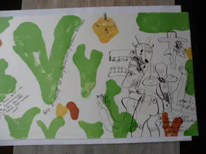 Anton Martineau - Zeefdruk, titel, "Poetry of a dual talent". kopen? Bied vanaf 35!