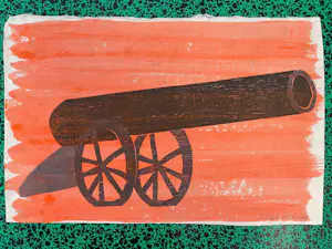 Klaas Gubbels - Het kanon (met aquarel) kopen? Bied vanaf 400!