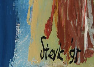 Han Sterk - Olieverf op paneel, Z.T. Abstracte compositie - Ingelijst (Zeer groot) kopen? Bied vanaf 1!