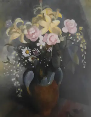 Sarika Goth - Vaas met bloemen (+ kunstboek Goth) kopen? Bied vanaf 220!