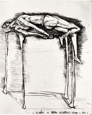 Caroline Lee - "Like a patient etherized on a table" verkocht voor € 100!