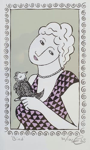 Jacques Tange - 'Bird' (2008) - Ingelijst kopen? Bied vanaf 65!