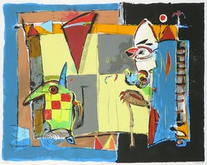 Cor de Jong - Zeefdruk, Ritueel - Ingelijst kopen? Bied vanaf 1!