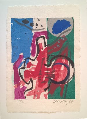 Corneille - 5 gesigneerde zeefdrukken en 5 gedichten van Bert Schierbeek kopen? Bied vanaf 775!