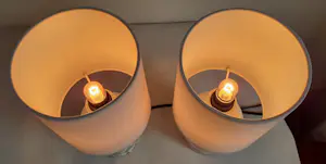 Niet of onleesbaar gesigneerd - Twee Seylumiere lampen met jaren 50 design kopen? Bied vanaf 10!