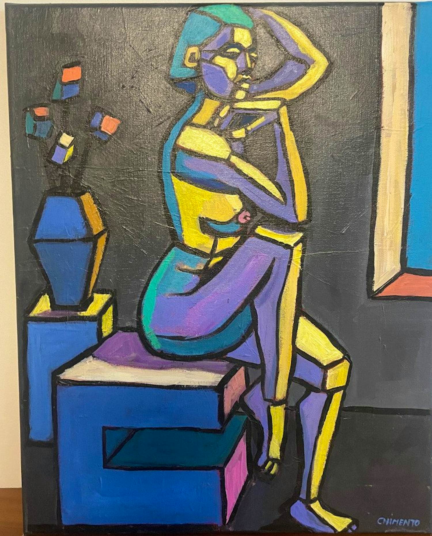 Laurent Chimento - Portrait cubiste de femme nue kopen? Bied vanaf 420!