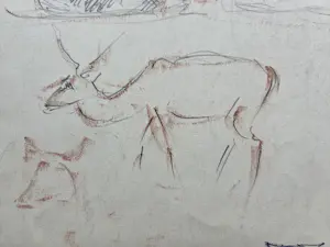 Douwe Jan van der Zweep - Herten. Atelierstempel. kopen? Bied vanaf 89!