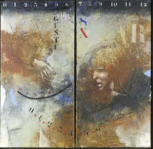 Jorge Soler - Gemengde techniek op doek, Geste (tweeluik) - Ingelijst kopen? Bied vanaf 50!