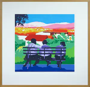 Marco Kooiman - Zeefdruk, Siesta Estiva - Ingelijst kopen? Bied vanaf 50!