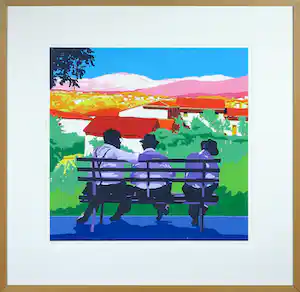 Marco Kooiman - Zeefdruk, Siesta Estiva - Ingelijst verkocht voor € 50!