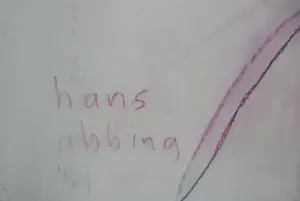 Hans Abbing - zeer grote krijttekening - 1995 kopen? Bied vanaf 200!
