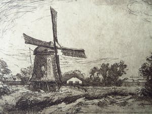 Jan Hollenberg - Koedijk - ets/aquatint kopen? Bied vanaf 10!