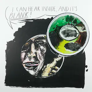 Raymond Pettibon - Gesigneerde zeefdruk en LP, I can hear inside and it's blank! - Ingelijst kopen? Bied vanaf 1!