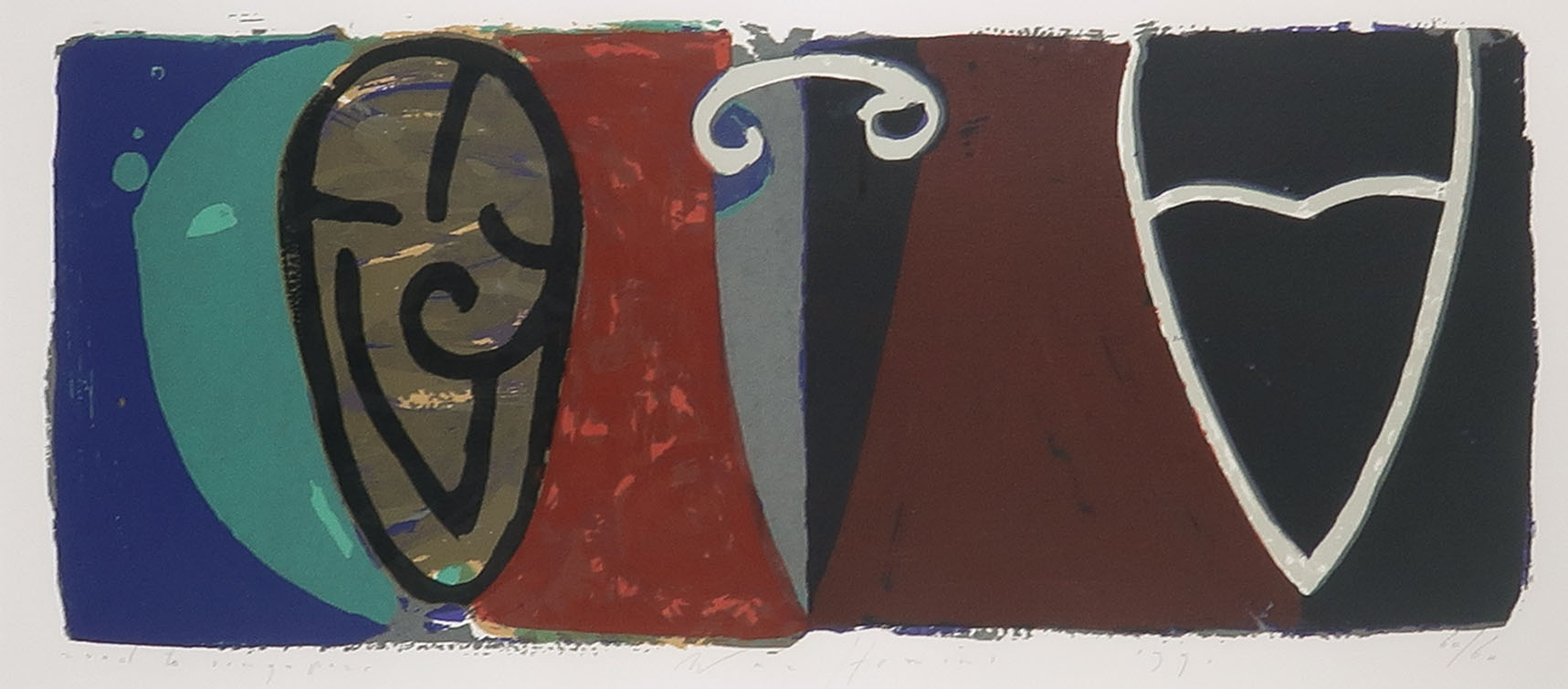 Piet Warffemius - Zeefdruk, Road to Singapore - Ingelijst kopen? Bied vanaf 40!