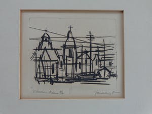 Flip van der Burgt - LOT VAN 3 WERKEN / 2x ETS + 1x LINO / 68x50cm / SIG kopen? Bied vanaf 25!