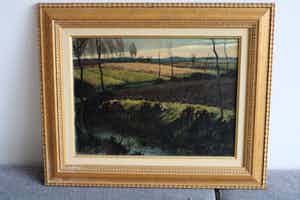 Niet of onleesbaar gesigneerd - landschap verkocht voor € 1!